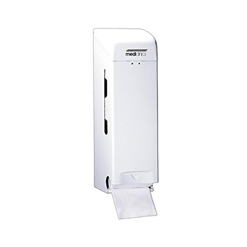 Mediclinics PR0781 - Abschließbarer Toilettenpapierspender Für 3 Rollen, Farbe:Weiß