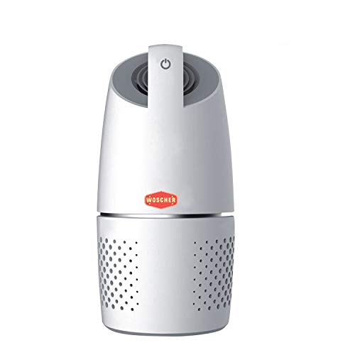 Woscher Air Purifier With True Hepa Air Purifiers Filter For Car Allergies And Pets,Smokers,Smoke,Dust,Mold,And Pollen,Air Cleaner For Hatchback,Suv & Sedans With Usb Mobile Charging Point,- White