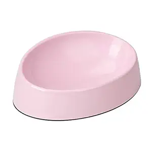 Super Design Slanted Dog Bowl, Non Slip&Non Spill Pet Bowls, Durable Melamine Cat Dish, Tilted Food Feeding Bowl