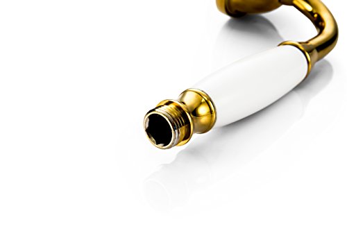 yolococa traditionellen Telefon Stil handhead Dusche Head Hohe Druck Golden Duschkopf - 7