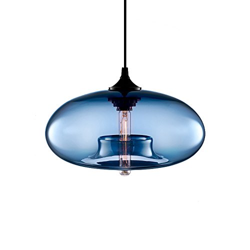 Wings of Wind - Plafond Vintage Industrial Chandelier E27 Lustres Light Lamp Colorful Eclairage de plafond(Bleu)