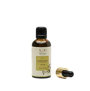 Daivik Moringa Cold Pressed Moringa Oil | Pure, Natural & Undiluted for Anti-aging | Natural Glow | Fights Acne | Black Heads and Dark Spots | Moisturizes Scalp | Stronger Hair | Fights Dandruff & Split Ends | Moringa Seeds Oil 50 ML