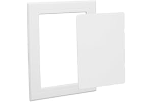 UFURMATE Self Adhesive Access Panels, 5 x 7 inch Surface-Mounted Wall Hole Cover Inspection Door for Plumbing & Electrical Cables & Wiring (White)
