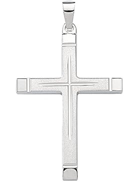 Silber 925 Sterling Silver Kreuz Anhänger - B. 21,5 mm - H. 31,6 mm