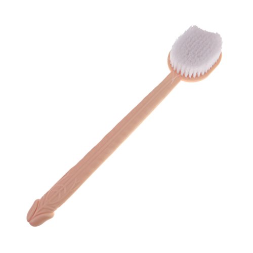 Preisvergleich Produktbild MagiDeal Körperbürste Massagebürste Dusch Badebürste Bürste Mit Willy Form Griff für Junggesellinnenabschied Party
