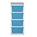 @home by Nilkamal Series-24 Chest of Drawers (Cream Transparent Blue) RS.1650.00