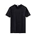 Produktbild Herren Kurzarmshirt T-Shirt Kurzarm Shirt Mit Streifen Und Rundhalsausschnitt Tops T-Shirts Hemden Fitness Sport Fast-Dry Breathable Blouse (XL, Schwarz)