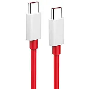 CEDO 65W OnePlus Dash Warp Charge Cable, 6.5A Type-C to USB C PD Data Sync Fast Charging Cable Compatible with One Plus 8T/ 9/ 9R/ 9 pro/ 9RT/ 10R/ Nord & for All Type C Devices ? Red, 1 Meter