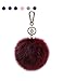 Produktbild Schlüsselanhänger plüsch von Miss Fong, Taschenanhänger Schlüsselanhänger Auto Plüsch Ball Handtasche Anhänger (Weinrot)