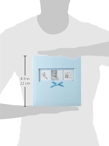 Innova Q4103613M Baby-Fotoalbum für 200 Bilder, Blau mit Punkten - 2