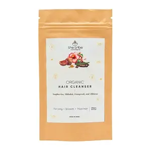 The Tribe Concepts Organic Hair Cleanser, Natural Powder Shampoo, Cleanses Scalp Effectively and Makes the Roots Stronger Contains Shikakai Amla and Hibiscus, 100% Chemical Free & Natural - 250 gm (Kraft Paper Packing)