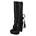 Produktbild Damen Stiefel Elegant Kolylong® Frauen Schuhe mit Hoch Absatz Plateau Schlupf-Stiefel Lackleder Schnüren Stiefel Hohe Stiefel Schnür-Stiefelette High Heels Hochzeit Braut Schuhe Schneeschuhe