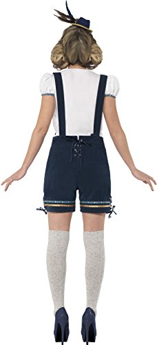 Smiffys Adult Women's Traditional Deluxe Bavarian Costume, Lederhosen
and Top, Around the World, Serious Fun, Size M, 45264
