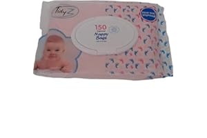 TIDYZ Breez 150 Nappy Bag with Tie Handle, Nappy Bags Scented, Disposable Nappy Sacks