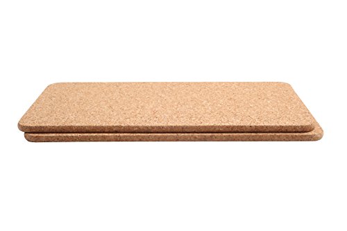 2 x Rechteckige Topfuntersetzer aus Natur Kork.40x20cm