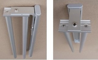 ausziehbarer Handtuchhalter Geschirrtuchhalter 445mm – Alu matt – 2 Arme für Küche und Bad - 2