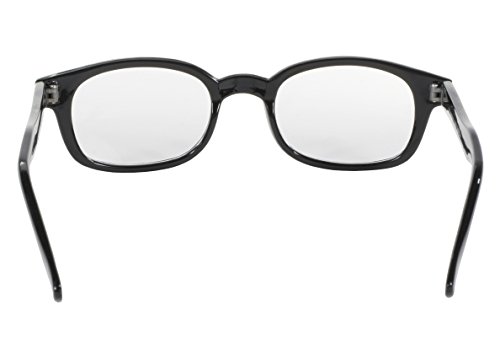 Pacific Coast Original KD’s Biker Sunglasses (Black Frame/Clear Lens) - 7