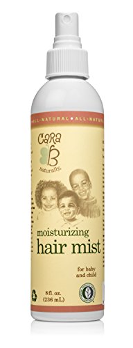 CARA B Naturally Moisturizing Hair Mist For Kids and Babies Textured, Curly Hair – Natural Hair Detangler Misting Spray Great On Sensitive Skin, Eczema-Friendly – 8 Ounces