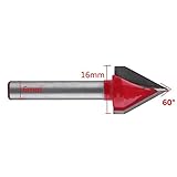 Diámetro de la espiga: 6 mm Fabricación de madera en 3D Enrutador CNC de acero de tungsteno Grabado Sharp V Groove Bit End Mill 60/90/120/150 Herramienta de corte para trabajar la madera con vástago de 6 mm (60 grados)