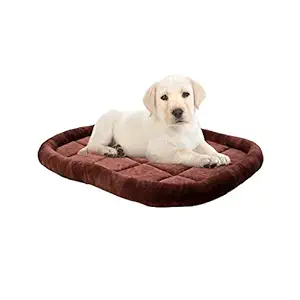 Dog Wala Velvet Mat Soft Fabric Beds for Dogs and Puppies Dark Brown (Small)