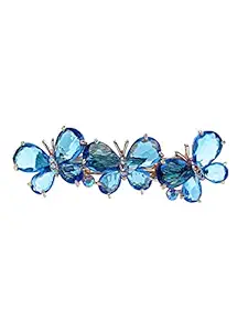 Hair Back Clips for Women Crystal Butterfly Hair Barrettes Metal Fancy French Hair Clips Decorative Hair Accessories Jewelry for Women Girls
