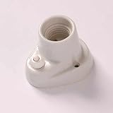 Portalámparas. Portalámparas porcelana E27 interruptor base curva