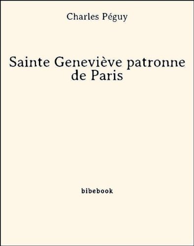 Book's Cover ofSainte Geneviève patronne de Paris