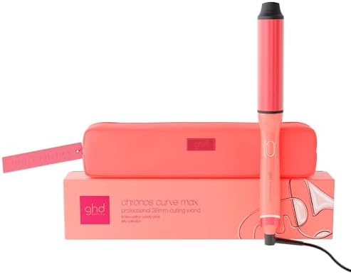 ghd Chronos Curve Max Wand 38mm edizione limitata in Candy Coral con custodia – per onde morbide e durature, ricci veloci senza crespo e senza danni da calore – ideale per capelli lunghi (spina EU)