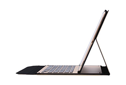 Tobeape iPad Pro 12.9 Keyboard Case,Ultra-thin Aluminum Bluetooth Smart Keyboard Portfolio Case, with Auto Sleep/Wake,for iPad Pro 12.9-inch, Gold
