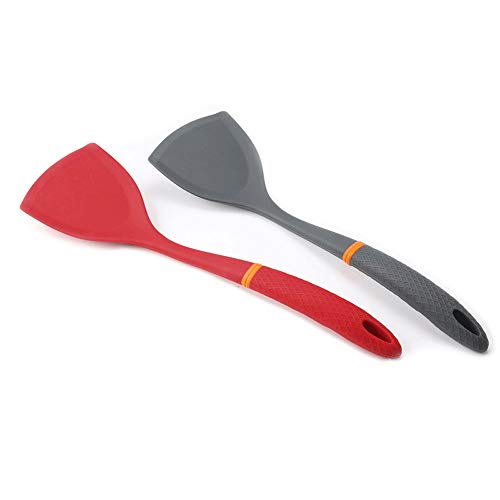 Yhjkvl Cuisine en Silicone Paquet De 2 Une Pièce en Silicone Wok Spatule Anti-Adhésif Résistant À La Chaleur Facile À Nettoyer sans Couture Ustensile De Cuisine for La Cuisine Chinoise