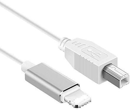 USB 2.0 Type B Cable, High Speed MIDI Cable Compatible with Phone/Pad to Midi Controller, Midi Keyboard, Audio Interface Recording, USB Microphone and More, 3.3ft (MIDI Cable) (White)