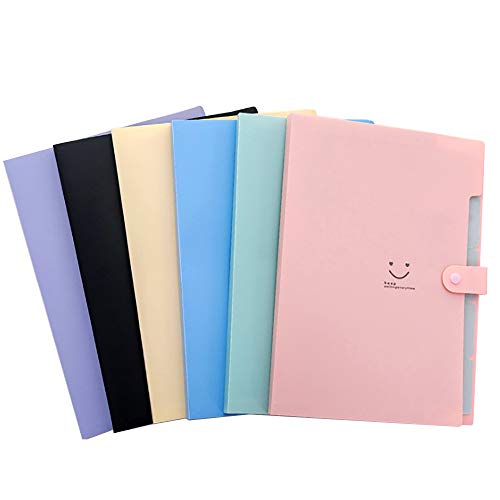 Shuny Trieur Valisette, Trieur Extensible 5 Compartiments A4 Papier Classeur Documents de Fichiers Organisateur Document pour Bureau Maison Ecole, 6 pièces