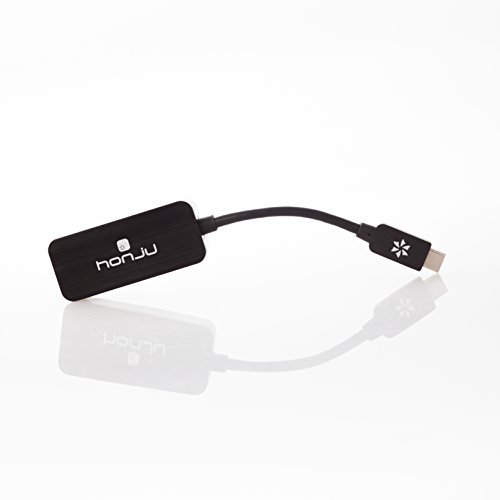 honju USB-C (Thunderbolt 3) auf Gigabit Ethernet Adapter fÃ¼r PC/Notebook/MacBook - schwarz [USB-C | RJ45-Port | 10/100/1000Mbps | Plug & Play | Wake-on-Lan Funktion | 