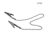 Material: Edelstahl. Serviettenhalter für Zahnarztpraxis, für ältere Menschen und Erwachsene, flexibler Metallball-Kette, Länge 30,5 cm, hält Ihre Serviette sicher während des Essens platziert