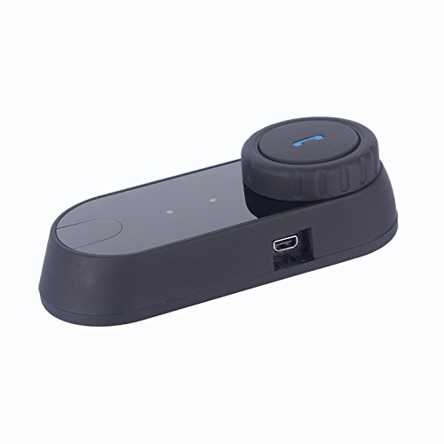 Freedconn Auriculares Intercomunicador Bluetooth de Casco de Motocicleta Moto Intercom Headset 800M, (Soporta FM Radio, Enchude de EU BT)