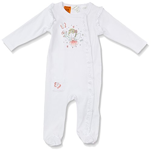 Pumpkin Patch Unisex Baby Fairy All-In-One With Feet Plain Footies, White (Clean White), 0-3 Months (Manufacturer Size:0-3M)