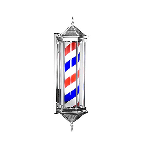 Preisvergleich Produktbild WANGXN LED Barber Pole Rotating Illuminating Stripes Wasserdichtes Licht Friseursalon Ladenschild Wandleuchte,Color1