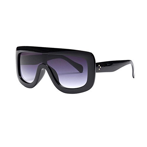 Lunettes de Soleil 2018 Ansenesna Femmes Hommes Mode Grand cadre Lunettes De Soleil Carrés Lunettes De Soleil Marque Classique Lunettes De Soleil (E)