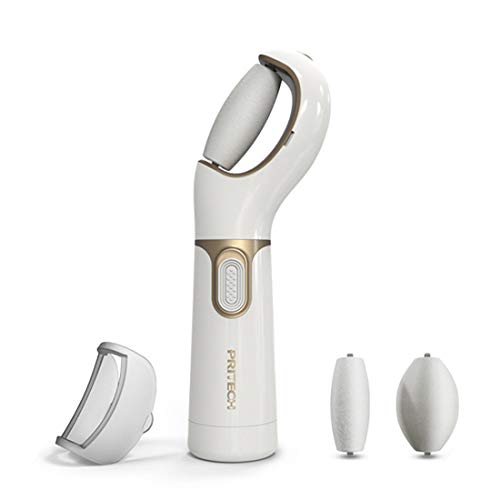 Preisvergleich Produktbild RONGJJ Elektrischer Hornhautentferner, Aufladbar, Wasserdicht, Hornhautraspel, Pediküre Elektrisch, Kabellos, Extra Rollenkopf, Fußpflege Hornhauthobel, White