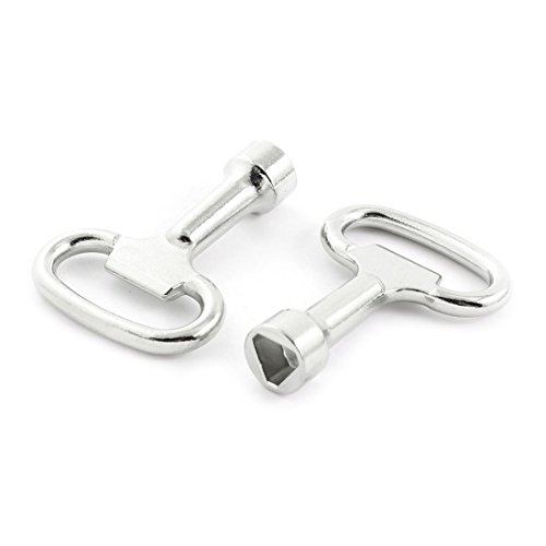 Dreieck Schraubenschluessel - TOOGOO(R)Schluessel Schlitz Dreieckig Metallabdeckung fuer Bolt 8mm - 2 Stueck