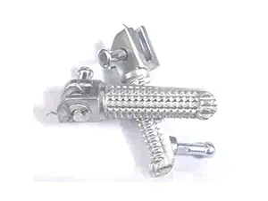 Zenlo Musk Front Footrest for Yamaha R-15 (Silver)