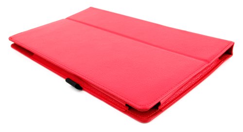 DURAGADGET maßgefertigte PU-Lederschutzhülle für das ARCHOS 101 NEON 10.1 Zoll Tablet PC – ROT - 4
