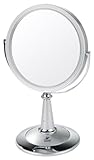 Danielle Silver/Chrome UV Finish Pedestal Mirror with Swarovski Elements