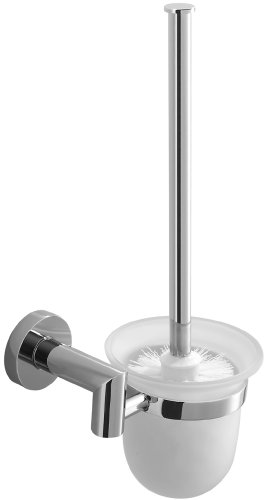 VELMA - 171094 - Schicke Toilettenbürsten-Garnitur aus unserer Serie Salerno in einem zeitlos modernen Design - Hochglanz verchromtes Messing - Kein Plastik - 100 % rostfrei - Hochwertige Qualität !