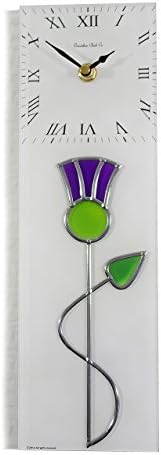 Thistle with Twist Leaded Rectangular Wall Clock