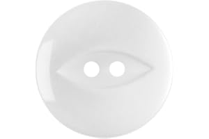 Plush Addict 10 Pack of Round Clear Fish Eye Buttons for Sewing, Knitting, Creative Crafts and Accessories - Clear - 16mm / 26 Lignes
