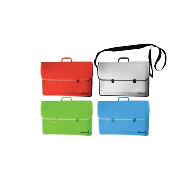 VALIGETTA PORTADOCUMENTI TRASPARENTE NOTAMI CON TRACOLLA 38X27X10
