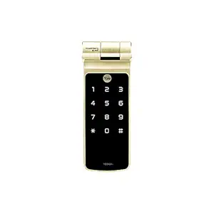 Yale YDD 424 Smart Door Lock with Biometric, Pin, Mechanical Key & App Enabled Access, Bluetooth & Wi-Fi Optional, Champagne Gold