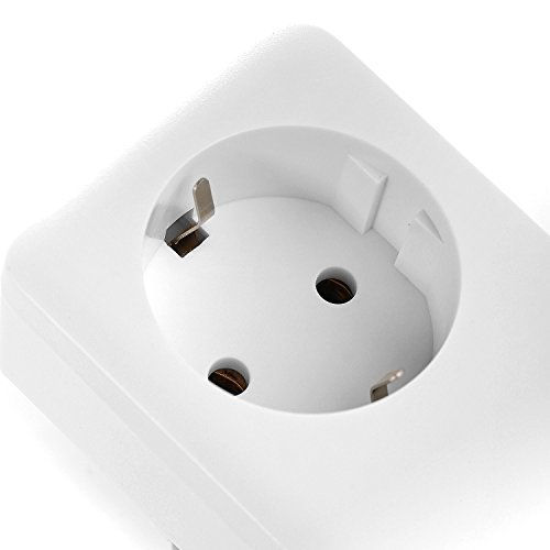 ISELECTOR USB Ladegerät Steckdose mit USB Zwischenstecker mit USB und Steckdose weiß - 5