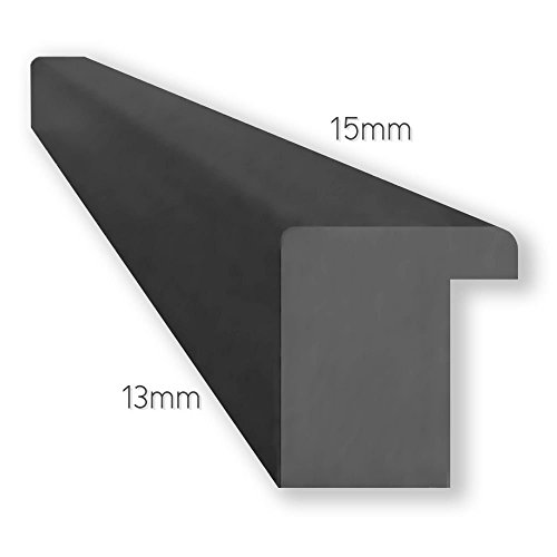 Kunststoffrahmen Bilderrahmen quadratisch mit weißem Passepartout 15×15 20×20 25×25 30×30 40×40 50×50 Rahmen Farbe Schwarz gebürstet – Format 25×25 - 2